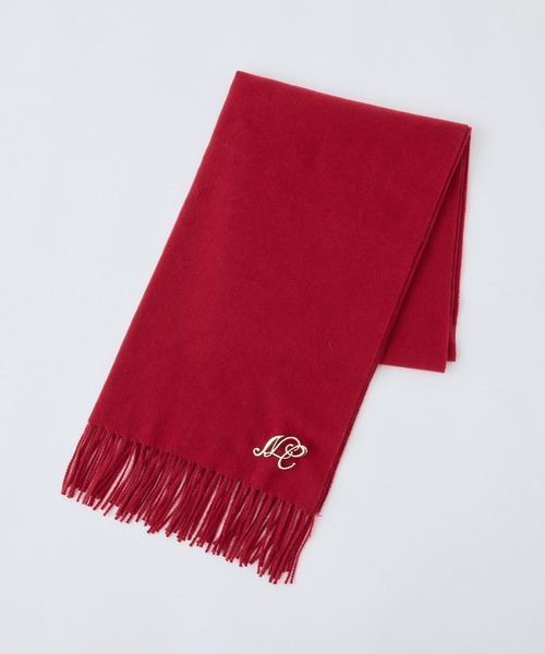 one after another NICE CLAUP（ワンアフターアナザーナイスクラップ）の「ブローチ付きマフラー（その他小物・レディース・グレー/アイボリー/ブラック/ボルドー・FREE）」の4枚目の写真