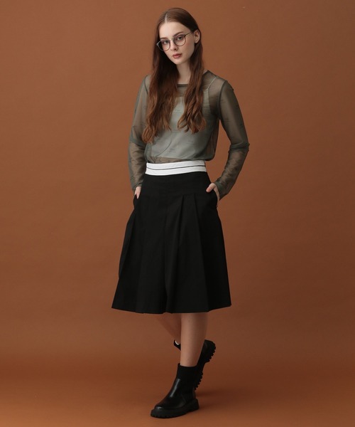 saloon（サルーン）の「SALOON(サルーン)/フレアタックキュロット（その他パンツ・レディース・ブラック/ベージュ・FREE）」の6枚目の写真