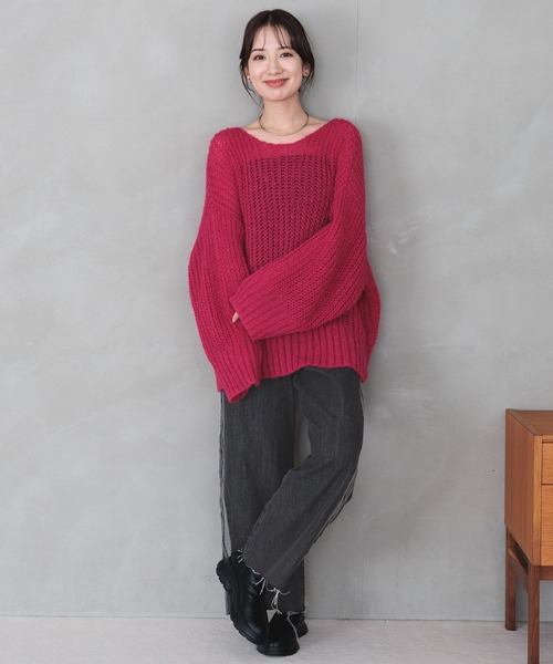 LEPSIM（レプシィム）の「サイドラインデニムパンツ　983467（デニムパンツ・レディース・ブルー/チャコールグレー・MEDIUM/LARGE）」の5枚目の写真