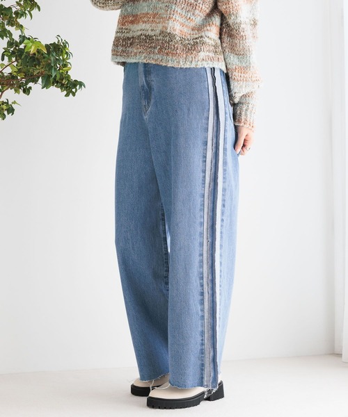 LEPSIM（レプシィム）の「サイドラインデニムパンツ　983467（デニムパンツ・レディース・ブルー/チャコールグレー・MEDIUM/LARGE）」の10枚目の写真