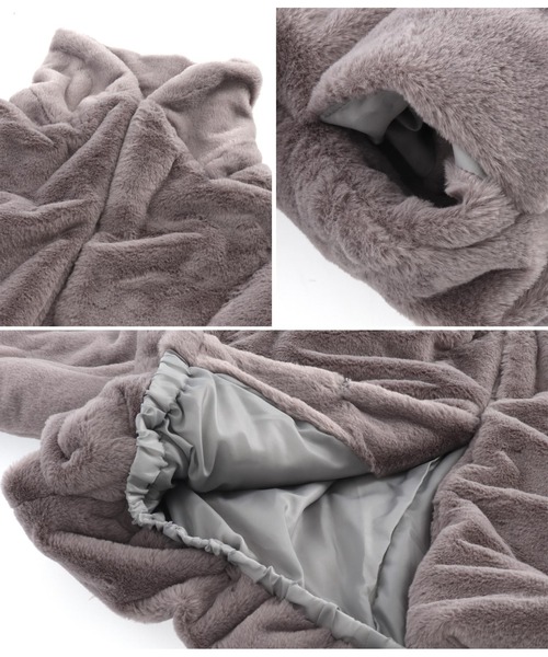 LATINA(ラティーナ)の「フェイクファーショートコート(その他アウター・レディース・ブラック/グレー・FREE)」の20枚目の写真