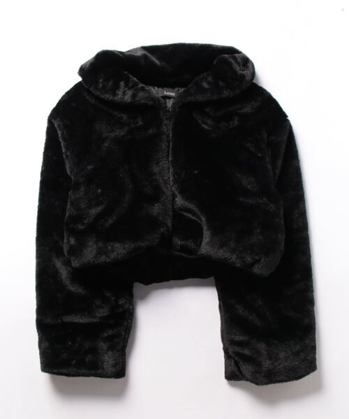 LATINA(ラティーナ)の「フェイクファーショートコート(その他アウター・レディース・ブラック/グレー・FREE)」の18枚目の写真