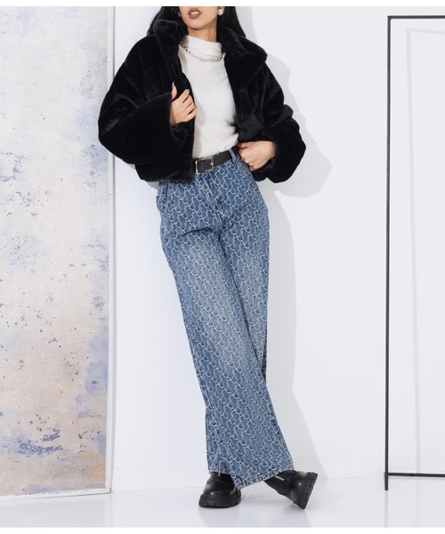 LATINA(ラティーナ)の「フェイクファーショートコート(その他アウター・レディース・ブラック/グレー・FREE)」の21枚目の写真