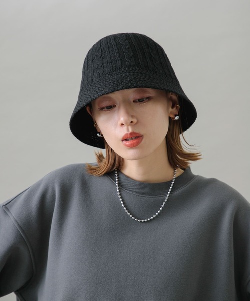 URBAN RESEARCH Sonny Label（アーバンリサーチサニーレーベル）の「サーモベルハット（ハット・レディース・ブラック/ベージュ・ONE）」の3枚目の写真