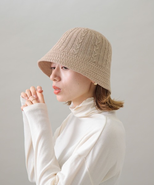 URBAN RESEARCH Sonny Label（アーバンリサーチサニーレーベル）の「サーモベルハット（ハット・レディース・ブラック/ベージュ・ONE）」の6枚目の写真