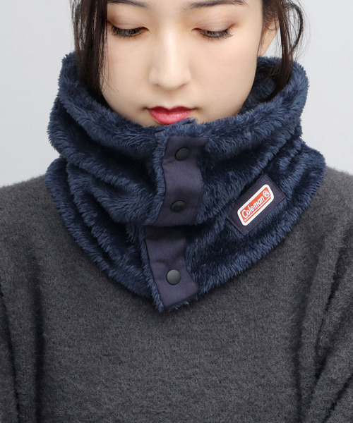COLEMAN（コールマン）の「フロントスナップ ボア ネックウォーマー（ネックウォーマー/スヌード・メンズ・ブラック/ベージュ/ネイビー・FREE）」の3枚目の写真