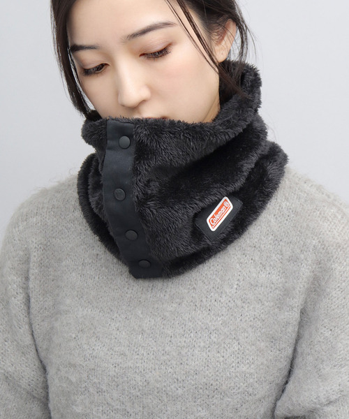 COLEMAN（コールマン）の「フロントスナップ ボア ネックウォーマー（ネックウォーマー/スヌード・メンズ・ブラック/ベージュ/ネイビー・FREE）」の6枚目の写真