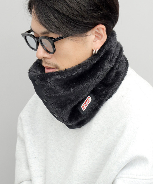 COLEMAN（コールマン）の「フロントスナップ ボア ネックウォーマー（ネックウォーマー/スヌード・メンズ・ブラック/ベージュ/ネイビー・FREE）」の7枚目の写真