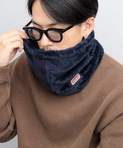 COLEMAN（コールマン）の「フロントスナップ ボア ネックウォーマー（ネックウォーマー/スヌード・メンズ・ブラック/ベージュ/ネイビー・FREE）」の8枚目の写真