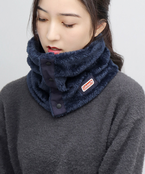 COLEMAN（コールマン）の「フロントスナップ ボア ネックウォーマー（ネックウォーマー/スヌード・メンズ・ブラック/ベージュ/ネイビー・FREE）」の9枚目の写真