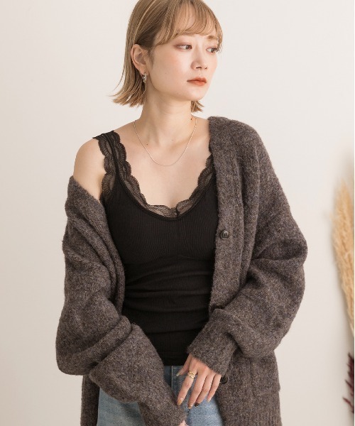 ad thie(アドティエ)の「カップ付き レースキャミソール(タンクトップ・レディース・オレンジ/ベージュ/チャコール/ブラウン/ブラック・FREE)」の19枚目の写真