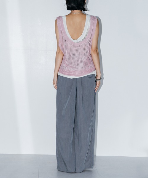 LIENCOEUR（リアンクール）の「フロントタックワイドパンツ（スラックス・レディース・ブラック/アイボリー/グレー・MEDIUM/SMALL）」の22枚目の写真