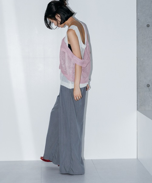 LIENCOEUR（リアンクール）の「フロントタックワイドパンツ（スラックス・レディース・ブラック/アイボリー/グレー・MEDIUM/SMALL）」の18枚目の写真