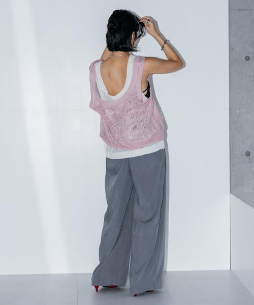 LIENCOEUR（リアンクール）の「フロントタックワイドパンツ（スラックス・レディース・ブラック/アイボリー/グレー・MEDIUM/SMALL）」の16枚目の写真