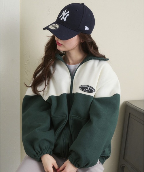 Ada.（エイダ）の「【ボア トラックジャケット】バイカラーオーバー ブルゾン（ブルゾン・レディース・ネイビー/ブラック/グリーン・FREE）」の9枚目の写真