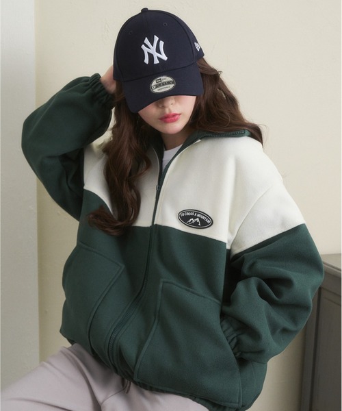 Ada.（エイダ）の「【ボア トラックジャケット】バイカラーオーバー ブルゾン（ブルゾン・レディース・ネイビー/ブラック/グリーン・FREE）」の11枚目の写真