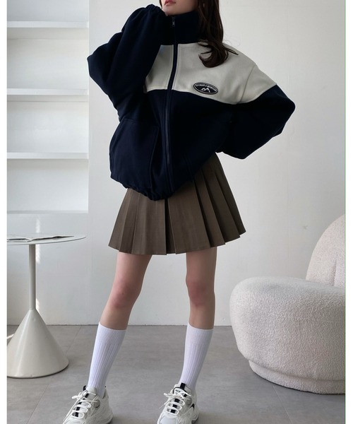 Ada.（エイダ）の「【ボア トラックジャケット】バイカラーオーバー ブルゾン（ブルゾン・レディース・ネイビー/ブラック/グリーン・FREE）」の17枚目の写真