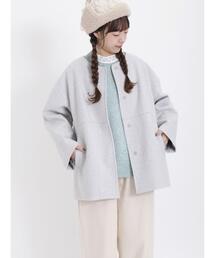 Samansa Mos2 | ウーリーライク切替ショートコート(その他アウター)