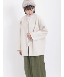 Samansa Mos2 | ウーリーライク切替ショートコート(その他アウター)