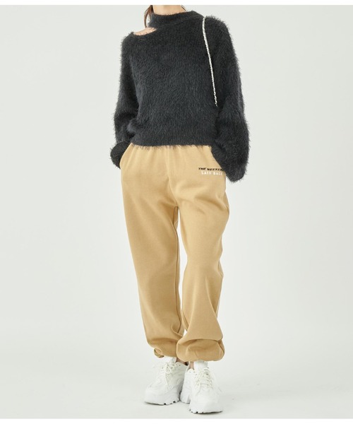 ANAP（アナップ）の「ワンポイント刺繍裏起毛スウェットジョガーパンツ（スウェットパンツ・レディース・スミクロ/ベージュ/ライトグレー・FREE）」の20枚目の写真