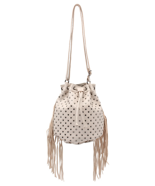 ROSE BUD（ローズバッド）の「(ROSE BUD)B141031 STUDDED LTHER SMALL SHOULDER BAG（ショルダーバッグ・レディース・ブラック/クリーム・ONE SIZE）」の2枚目の写真