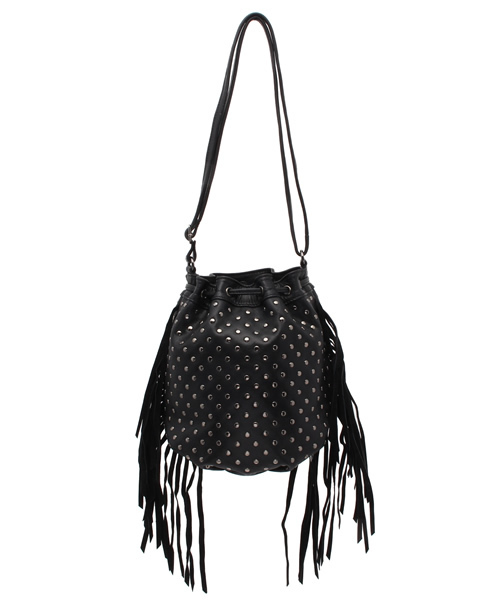 ROSE BUD（ローズバッド）の「(ROSE BUD)B141031 STUDDED LTHER SMALL SHOULDER BAG（ショルダーバッグ・レディース・ブラック/クリーム・ONE SIZE）」の11枚目の写真