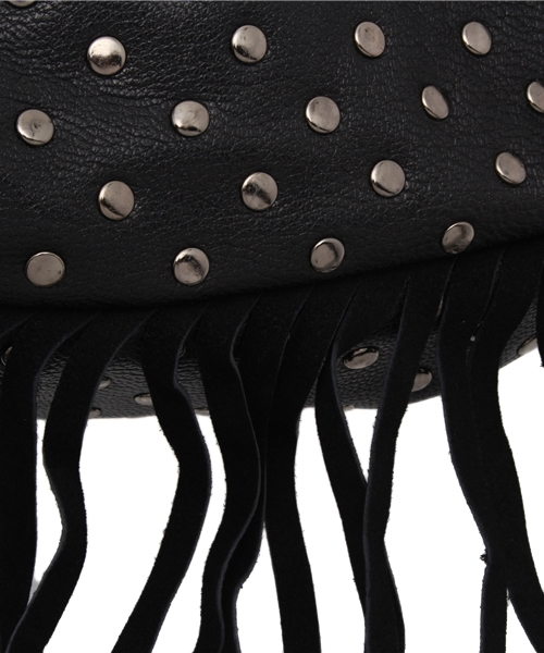 ROSE BUD（ローズバッド）の「(ROSE BUD)B141031 STUDDED LTHER SMALL SHOULDER BAG（ショルダーバッグ・レディース・ブラック/クリーム・ONE SIZE）」の8枚目の写真