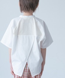 pairmanon（ペアマノン）の「【なめらか肌触り】【ママとおそろい】バッククロス異素材ドッキング半袖Tシャツ（Tシャツ/カットソー・キッズ）」