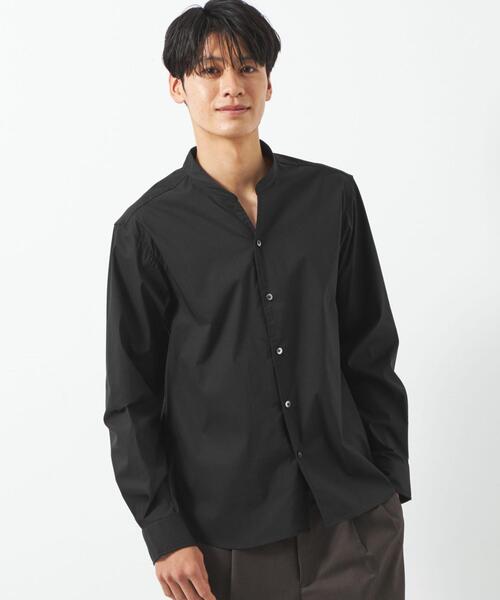 green label relaxing(グリーンレーベルリラクシング)の「【WEB限定】JUSTFIT バンドカラー スキッパー 長袖 シャツ(シャツ/ブラウス・メンズ・ブラック/ライトブルー/ホワイト・S/M/L/XL)」の3枚目の写真