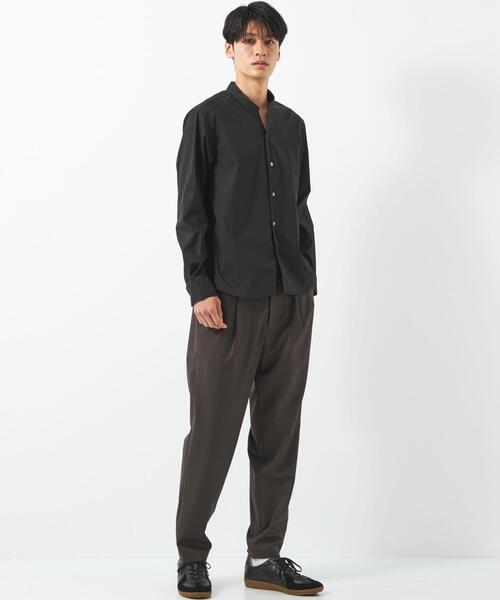 green label relaxing(グリーンレーベルリラクシング)の「【WEB限定】JUSTFIT バンドカラー スキッパー 長袖 シャツ(シャツ/ブラウス・メンズ・ブラック/ライトブルー/ホワイト・S/M/L/XL)」の6枚目の写真