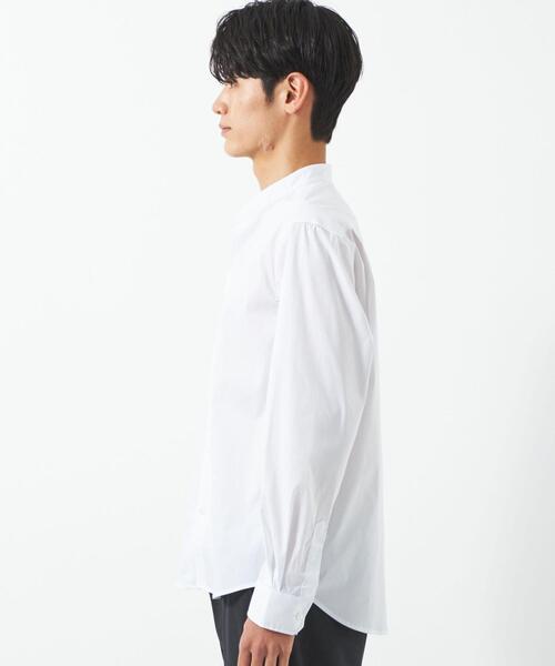 green label relaxing(グリーンレーベルリラクシング)の「【WEB限定】JUSTFIT バンドカラー スキッパー 長袖 シャツ(シャツ/ブラウス・メンズ・ブラック/ライトブルー/ホワイト・S/M/L/XL)」の9枚目の写真