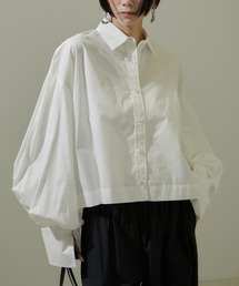 SALON adam et rope' | 【NIPPON CULTURE】ボリュームスリーブブラウス　無地/ストライプ(シャツ/ブラウス)