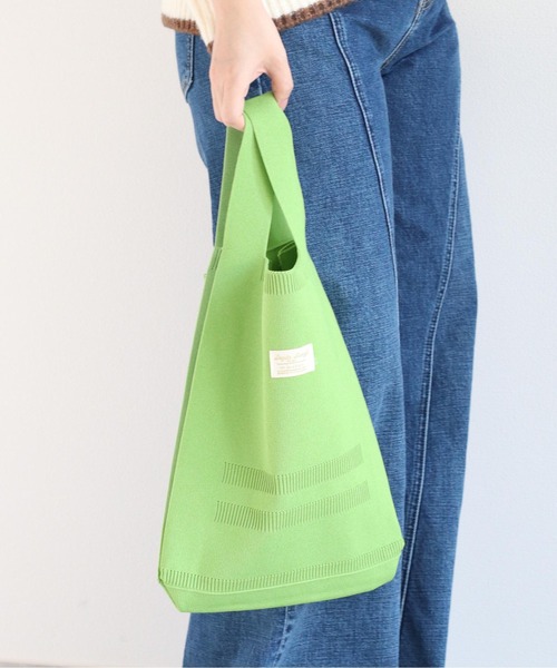 Legato Largo（レガートラルゴ）の「【Legato Largo】ニットバッグ（トートバッグ・レディース・ピンク/グリーン/グレー・FREE）」の16枚目の写真