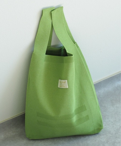 Legato Largo（レガートラルゴ）の「【Legato Largo】ニットバッグ（トートバッグ・レディース・ピンク/グリーン/グレー・FREE）」の21枚目の写真