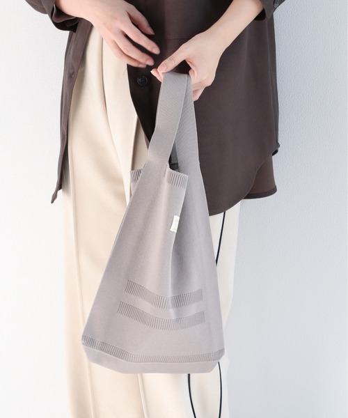 Legato Largo（レガートラルゴ）の「【Legato Largo】ニットバッグ（トートバッグ・レディース・ピンク/グリーン/グレー・FREE）」の7枚目の写真