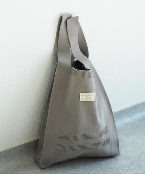 Legato Largo（レガートラルゴ）の「【Legato Largo】ニットバッグ（トートバッグ・レディース・ピンク/グリーン/グレー・FREE）」の4枚目の写真