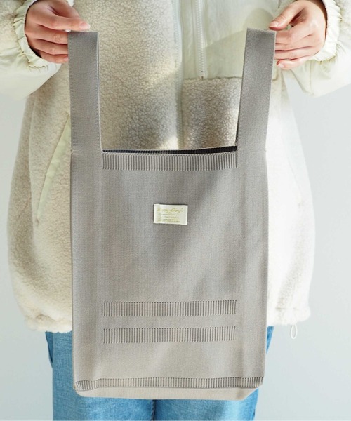 Legato Largo（レガートラルゴ）の「【Legato Largo】ニットバッグ（トートバッグ・レディース・ピンク/グリーン/グレー・FREE）」の15枚目の写真