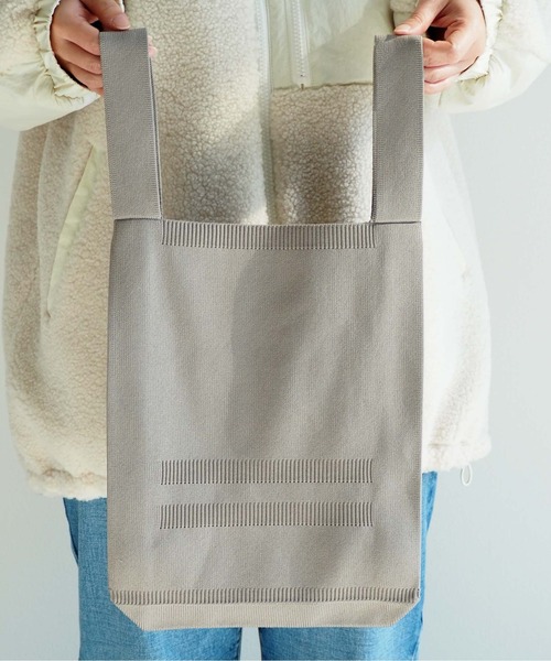 Legato Largo（レガートラルゴ）の「【Legato Largo】ニットバッグ（トートバッグ・レディース・ピンク/グリーン/グレー・FREE）」の9枚目の写真