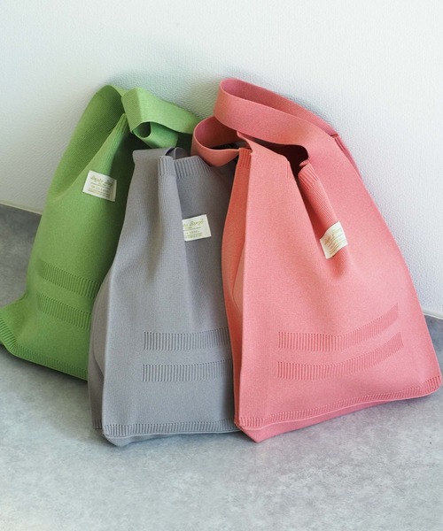 Legato Largo（レガートラルゴ）の「【Legato Largo】ニットバッグ（トートバッグ・レディース・ピンク/グリーン/グレー・FREE）」の20枚目の写真