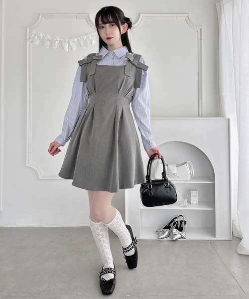 POUR VOUS ウエスト タック フレア ドレス ワンピース ネイビー 楽天市場】ウエストタック フレアドレス パーティードレス 結婚