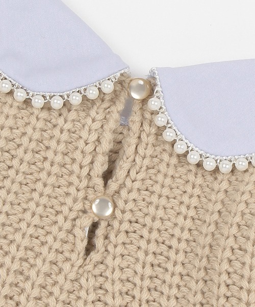 petit main（プティマイン）の「【リンク】パールニットドッキングトップス(キッズ)（シャツ/ブラウス・キッズ・ブラック/グレー/ベージュ・110cm/80ｃｍ/100cm/120cm/130cm/90cm）」の17枚目の写真