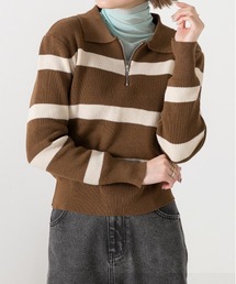 ハーフジップ」に該当するレディースのニット/セーター