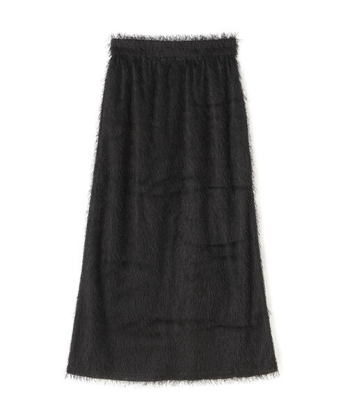 N.（N. Natural Beauty Basic）（エヌエヌナチュラルビューティーベーシック）の「◆フリンジＡラインスカート（スカート・レディース・ブラック/オフホワイト・MEDIUM）」の7枚目の写真