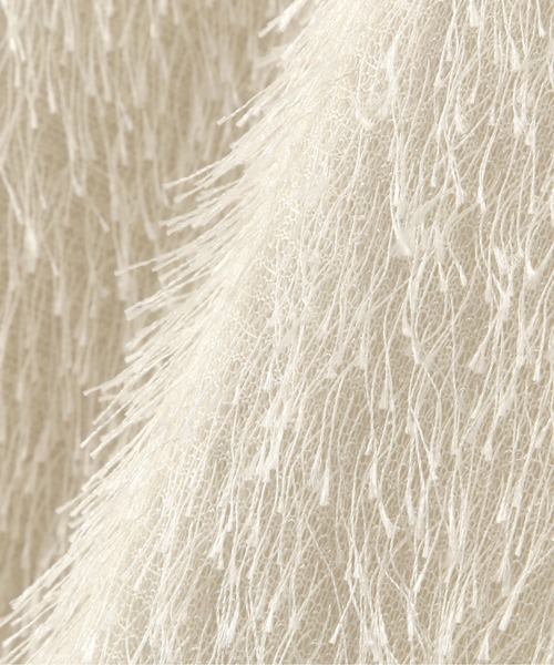 N.（N. Natural Beauty Basic）（エヌエヌナチュラルビューティーベーシック）の「◆フリンジＡラインスカート（スカート・レディース・ブラック/オフホワイト・MEDIUM）」の22枚目の写真