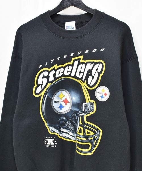 NBA/NFL/NHL/MLB(エヌビーエーエヌエフエルエヌエイチエルエムエルビー)の「【ヴィンテージ古着】00's NFL ”PITTSBURGH STEELERS” クルーネックスウェット(スウェット・メンズ・ブラック・LARGE)」の5枚目の写真