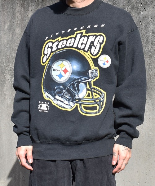 NBA/NFL/NHL/MLB(エヌビーエーエヌエフエルエヌエイチエルエムエルビー)の「【ヴィンテージ古着】00's NFL ”PITTSBURGH STEELERS” クルーネックスウェット(スウェット・メンズ・ブラック・LARGE)」の4枚目の写真
