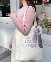 INGNI | リボン付キャンバストートバッグ(ハンドバッグ)