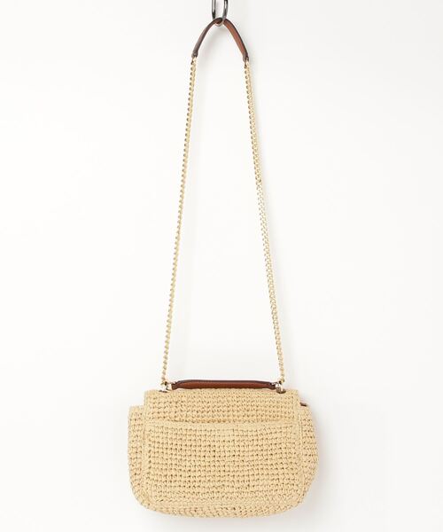 人気*RALPH LAUREN ウーブン ストロー ミディアム Sophee バッグ ウーブン ストロー ミディアム Sophee バッグ(ハンドバッグ