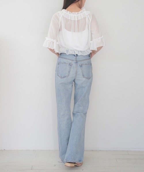 SETUP7(セットアップセブン)の「【SETUP7】シアーシャーリングブラウス SCCH496(Tシャツ/カットソー・レディース・ホワイト/ブラック・FREE)」の15枚目の写真