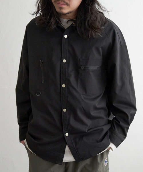 VENCEEXCHANGE(ヴァンスエクスチェンジ)の「ツイルオーバーサイズシャツ(シャツ/ブラウス・メンズ・ブラウン/グレー/ブラック/オフホワイト・M/L/LL)」の3枚目の写真